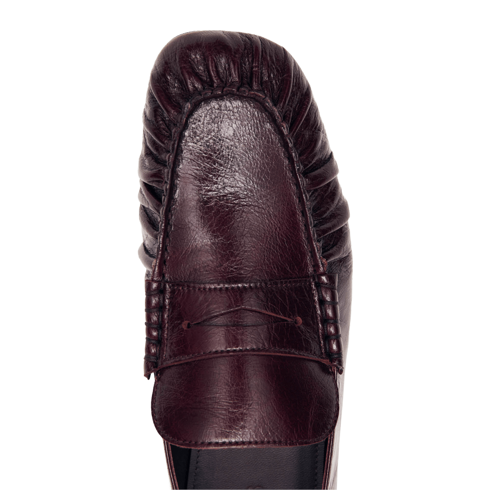 Alohas Aven Rift Burgundy Leather Loafers - CALOA12168 - Coziness