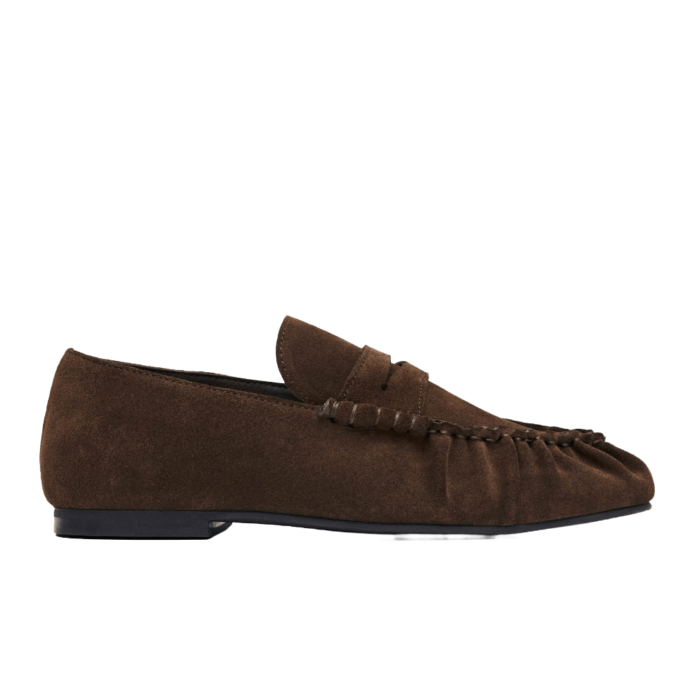 Alohas Aven Suede Brown Leather Loafers - CALOA12136 - Coziness