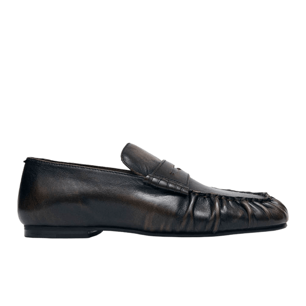 Alohas Aven Vintage Effect Brown Leather Loafers - CALOA13625 - Coziness