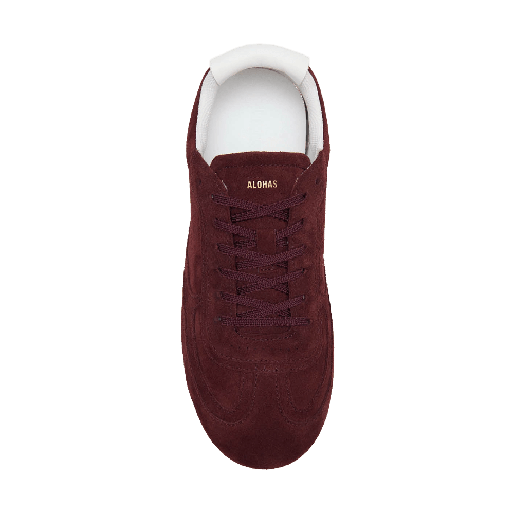 Alohas Tb.24 Suede Burgundy Leather Sneakers - CALOT12192 - Coziness