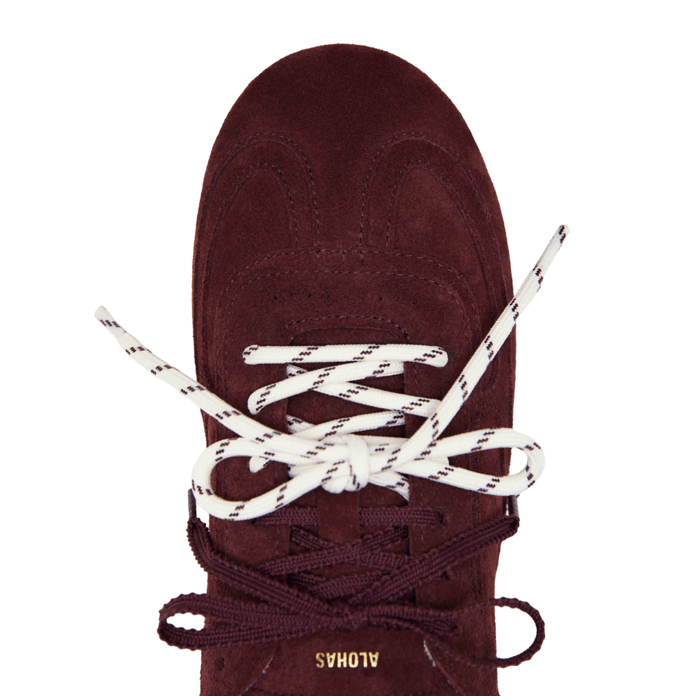 Alohas Tb.24 Suede Burgundy Leather Sneakers - CALOT12192 - Coziness
