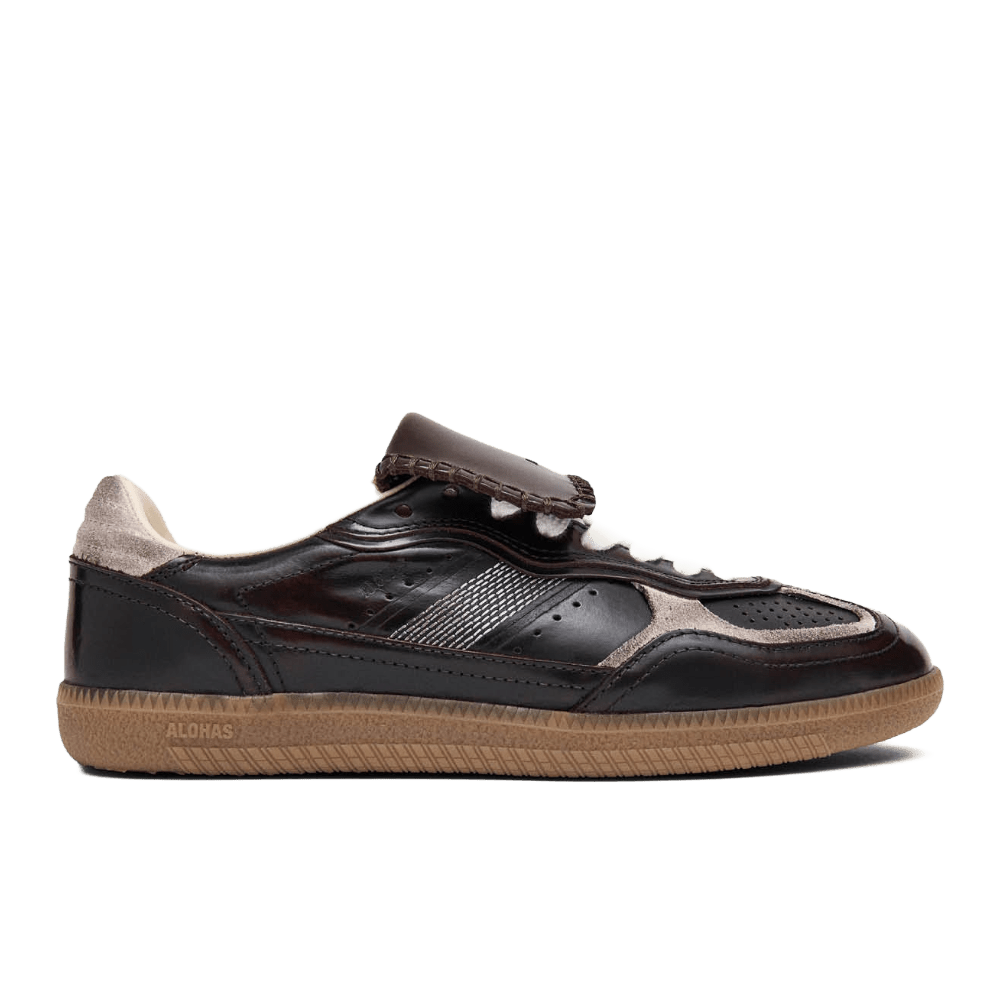 Alohas Tb.490 Club Brushed Dark Chocolate Leather Sneakers - CALOT12200 - Coziness