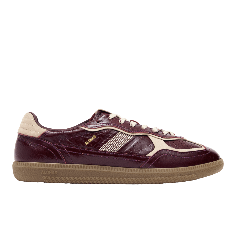 Alohas Tb.490 Patent Burgundy Leather Sneakers - CALOT13649 - Coziness