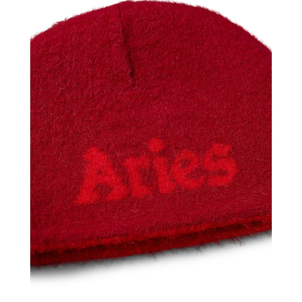 Aries Fluffy Reversible Skull Beanie Red - CARIF15180 - Coziness