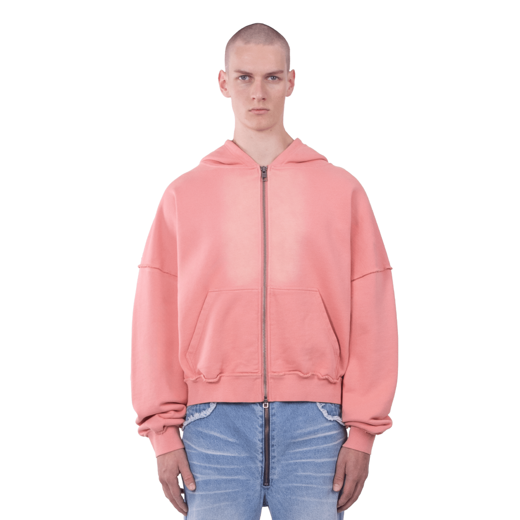 Atelier De Roupa Acronym Zip Hoodie Pink - CATED6682 - Coziness