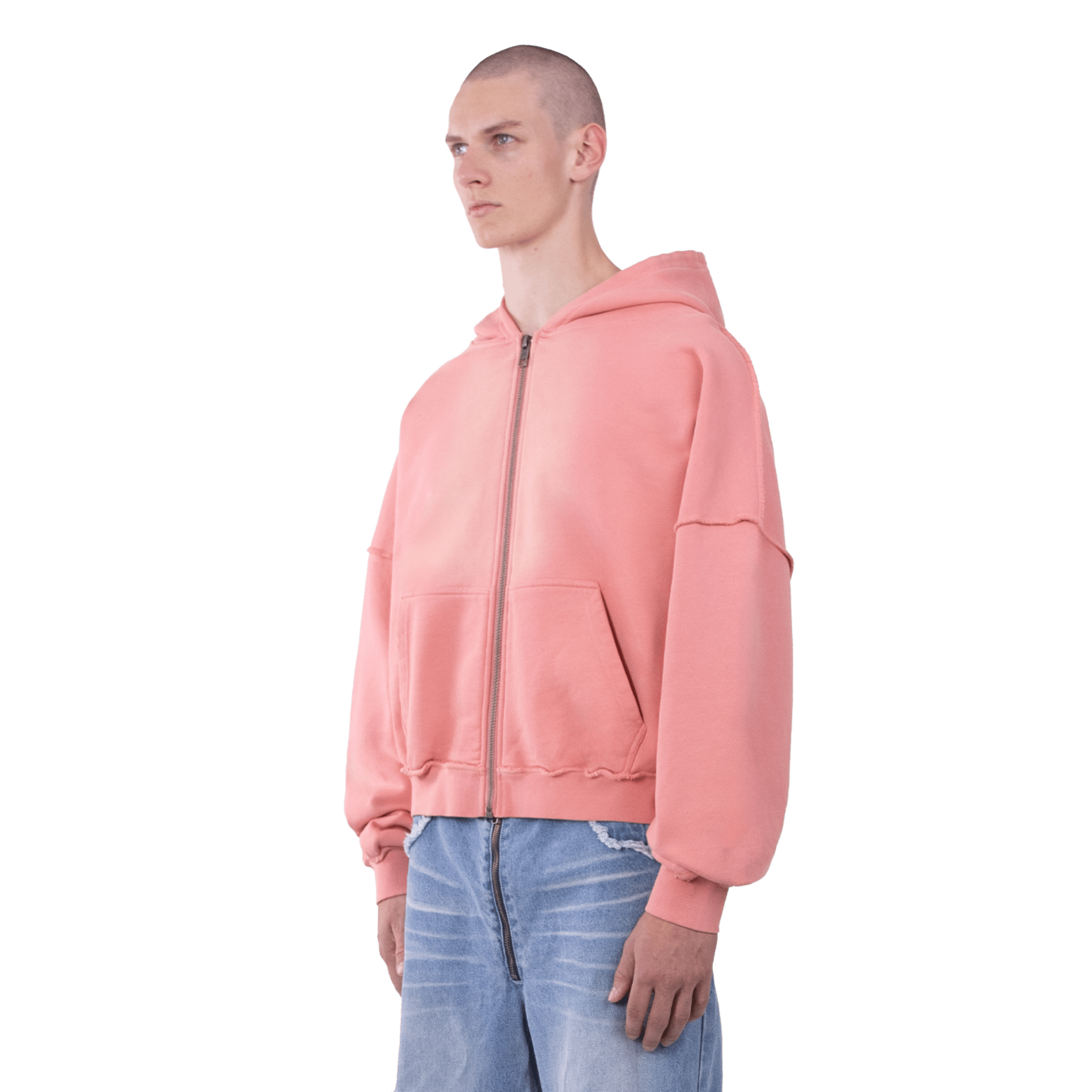 Atelier De Roupa Acronym Zip Hoodie Pink - CATED6682 - Coziness