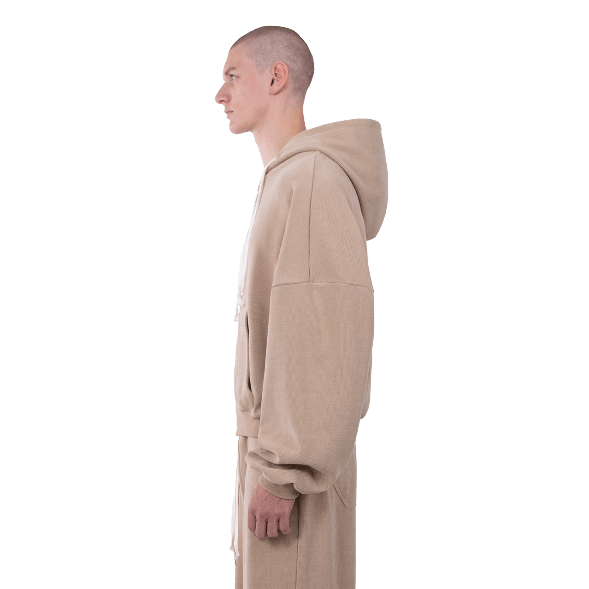 Atelier De Roupa Lanik 2.0 Zip Hoodie Beige - CATED6692 - Coziness