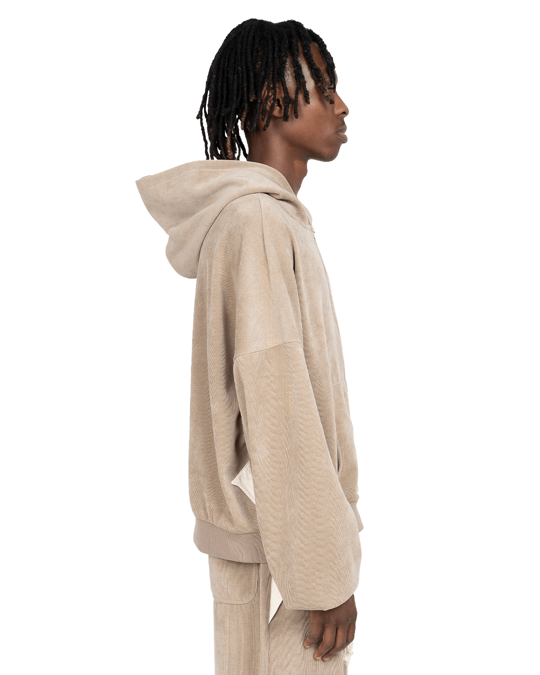 Atelier De Roupa Lanik Zip Hoodie Beige - CATED4365 - Coziness
