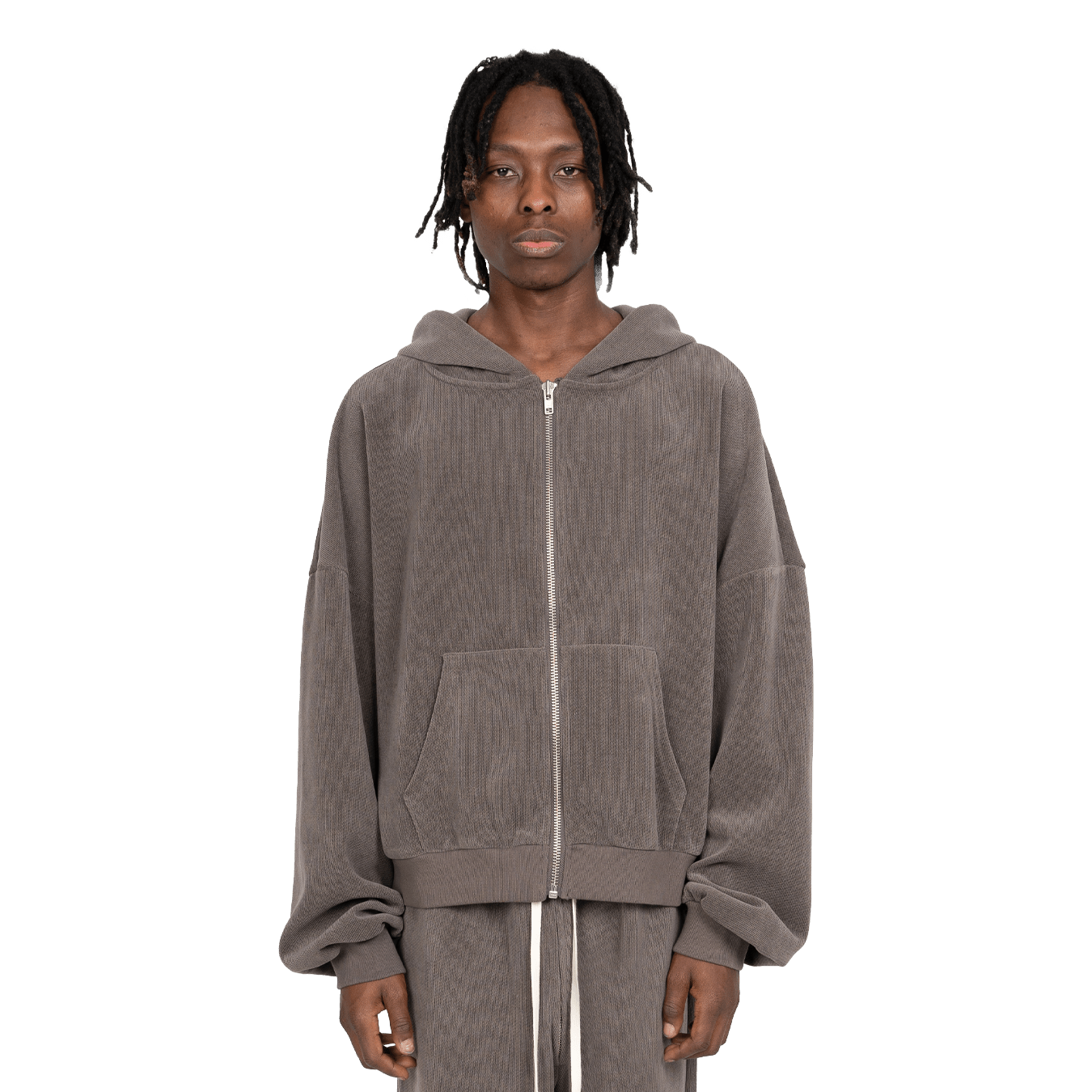 Atelier De Roupa Lanik Zip Hoodie Grau - CATED4626 - Coziness