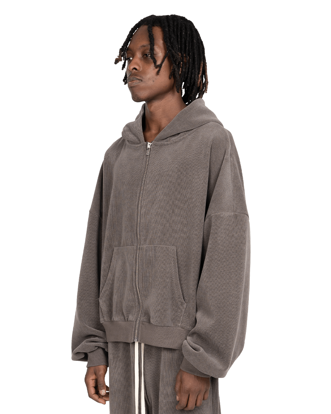 Atelier De Roupa Lanik Zip Hoodie Grau - CATED4626 - Coziness