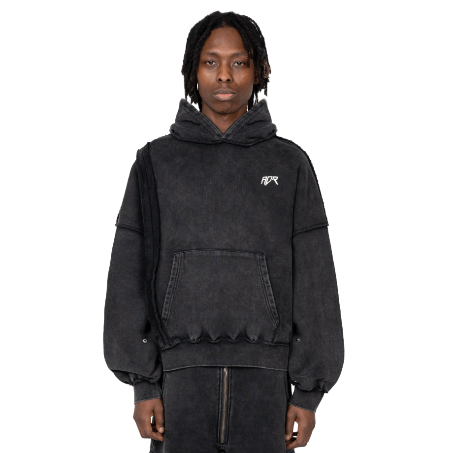 Atelier De Roupa Logo Hoodie Washed Black - CATED6740 - Coziness