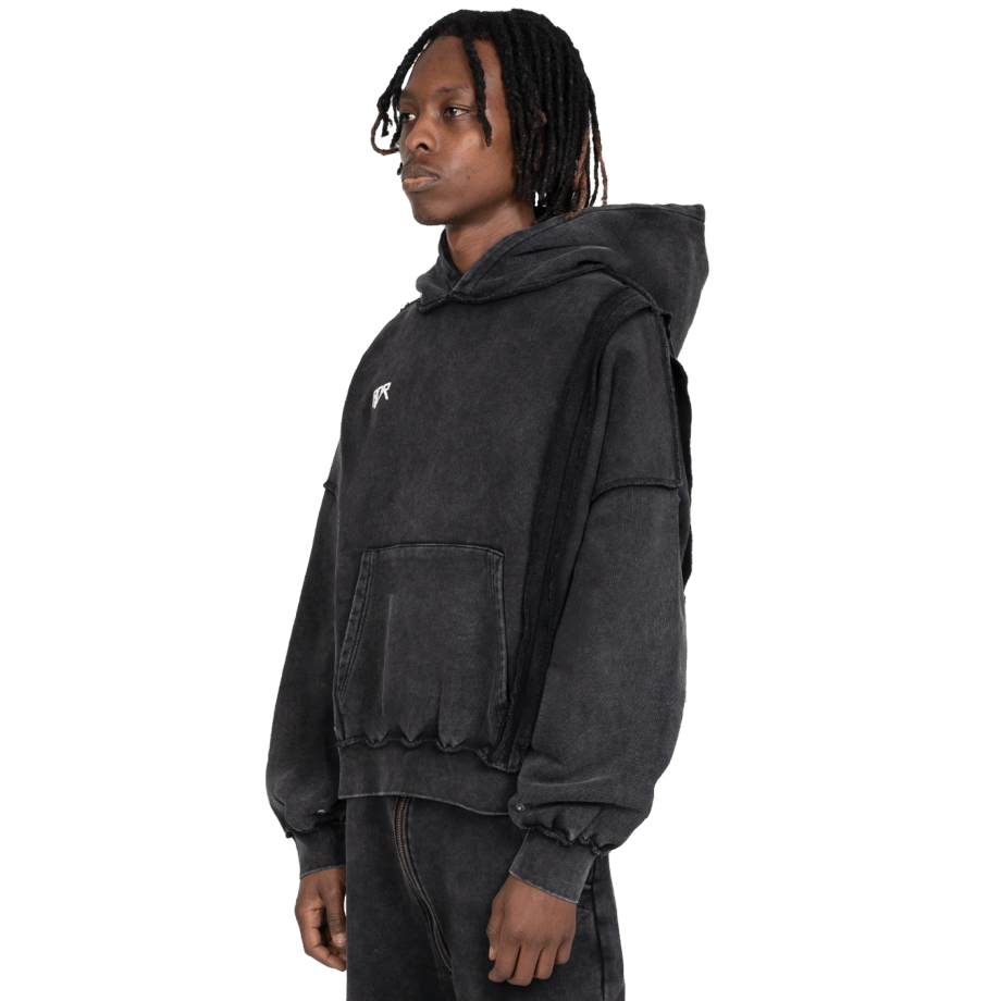 Atelier De Roupa Logo Hoodie Washed Black - CATED6740 - Coziness