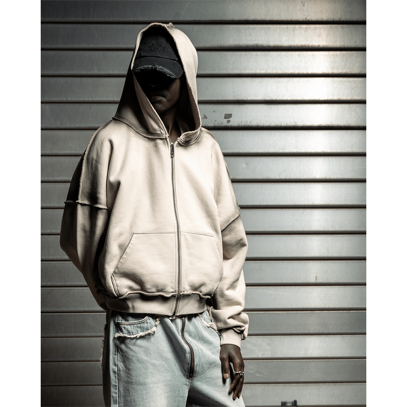 Atelier De Roupa Sorrow Zip Hoodie - CATED10255 - Coziness
