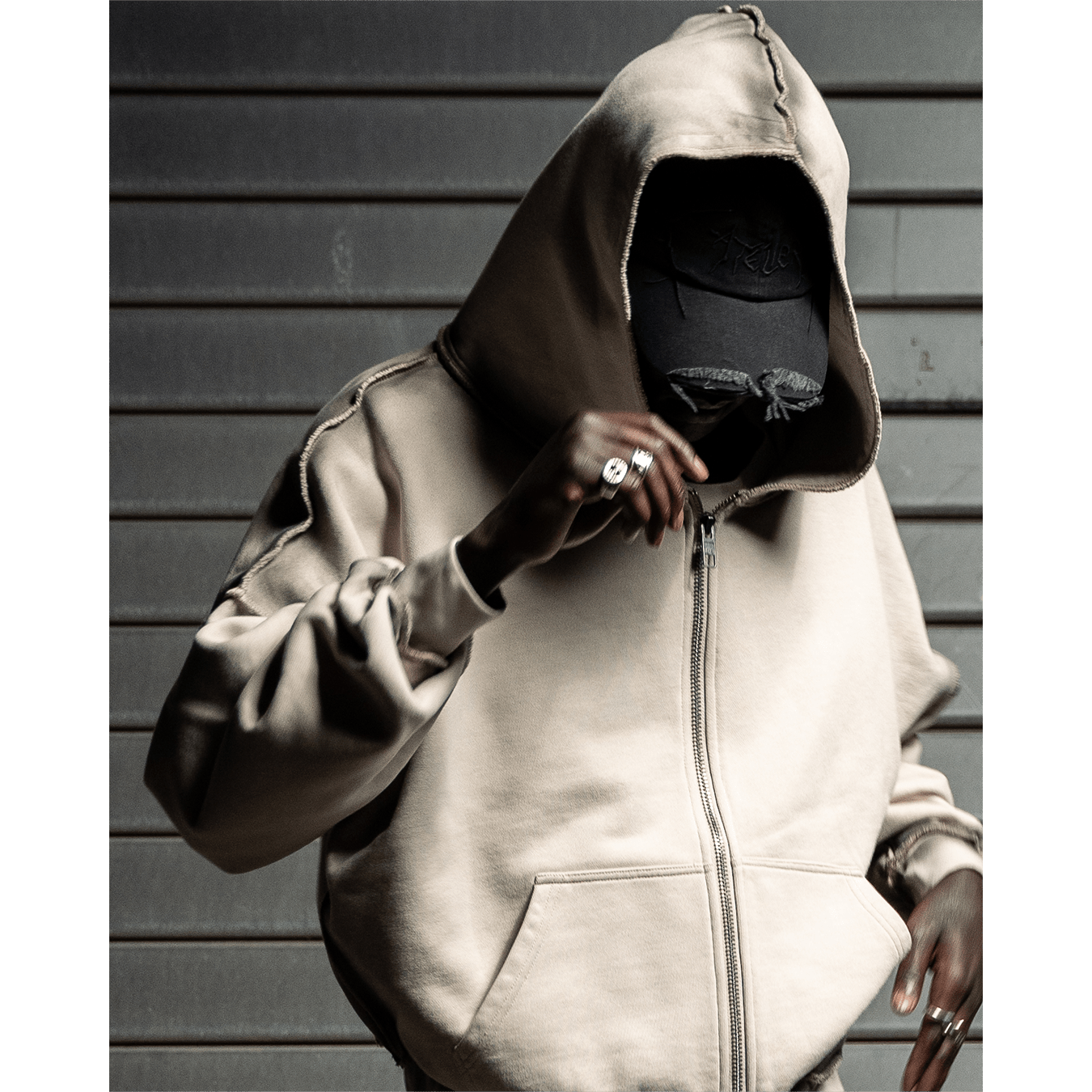 Atelier De Roupa Sorrow Zip Hoodie - CATED10255 - Coziness