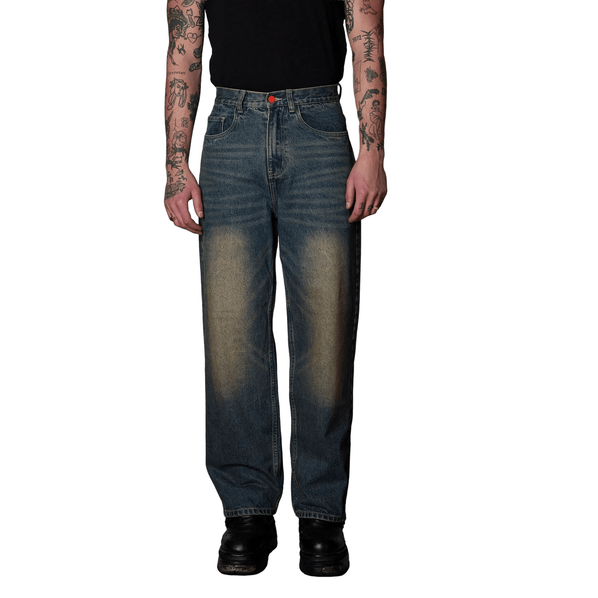 BeWider Super Loose Baggy Denim Sand Blue - CBEWS14770 - Coziness