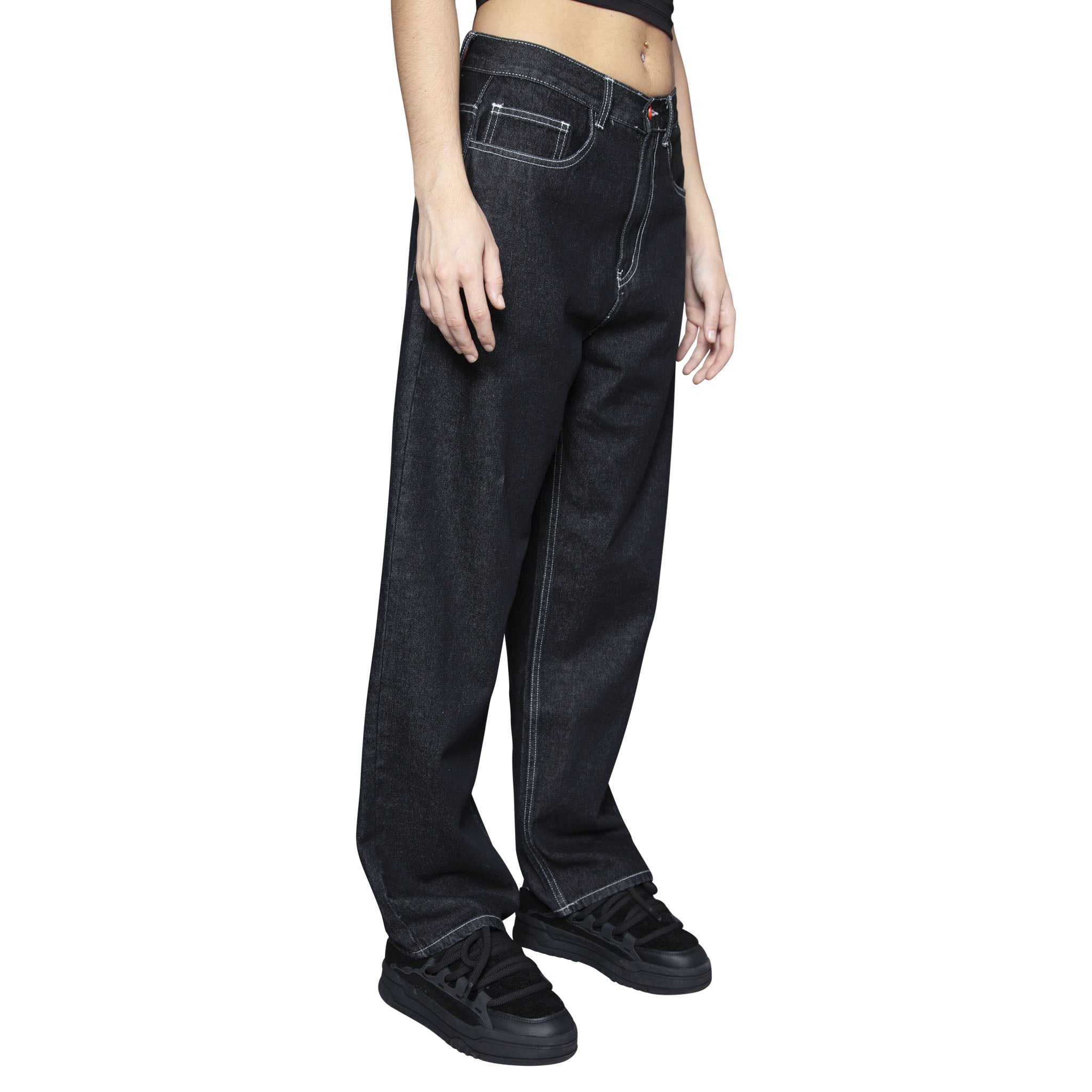 BeWider Super Loose Baggy Denim Schwarz - CBEWS5799 - Coziness