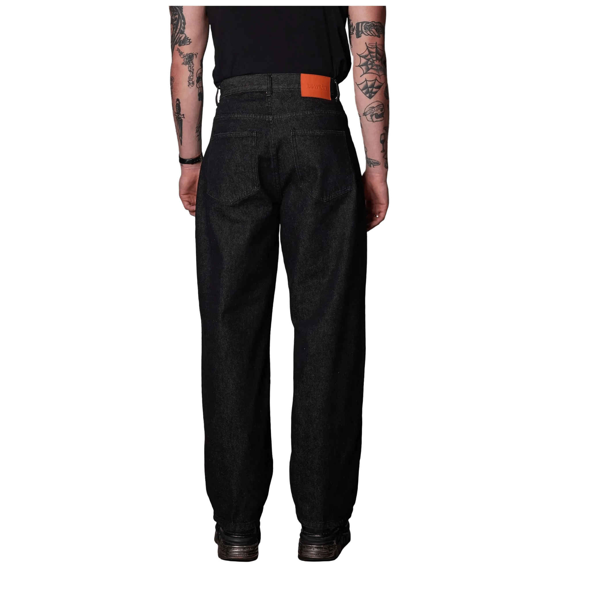 BeWider Super Loose Baggy Raw Denim Washed Black - CBEWS8010 - Coziness