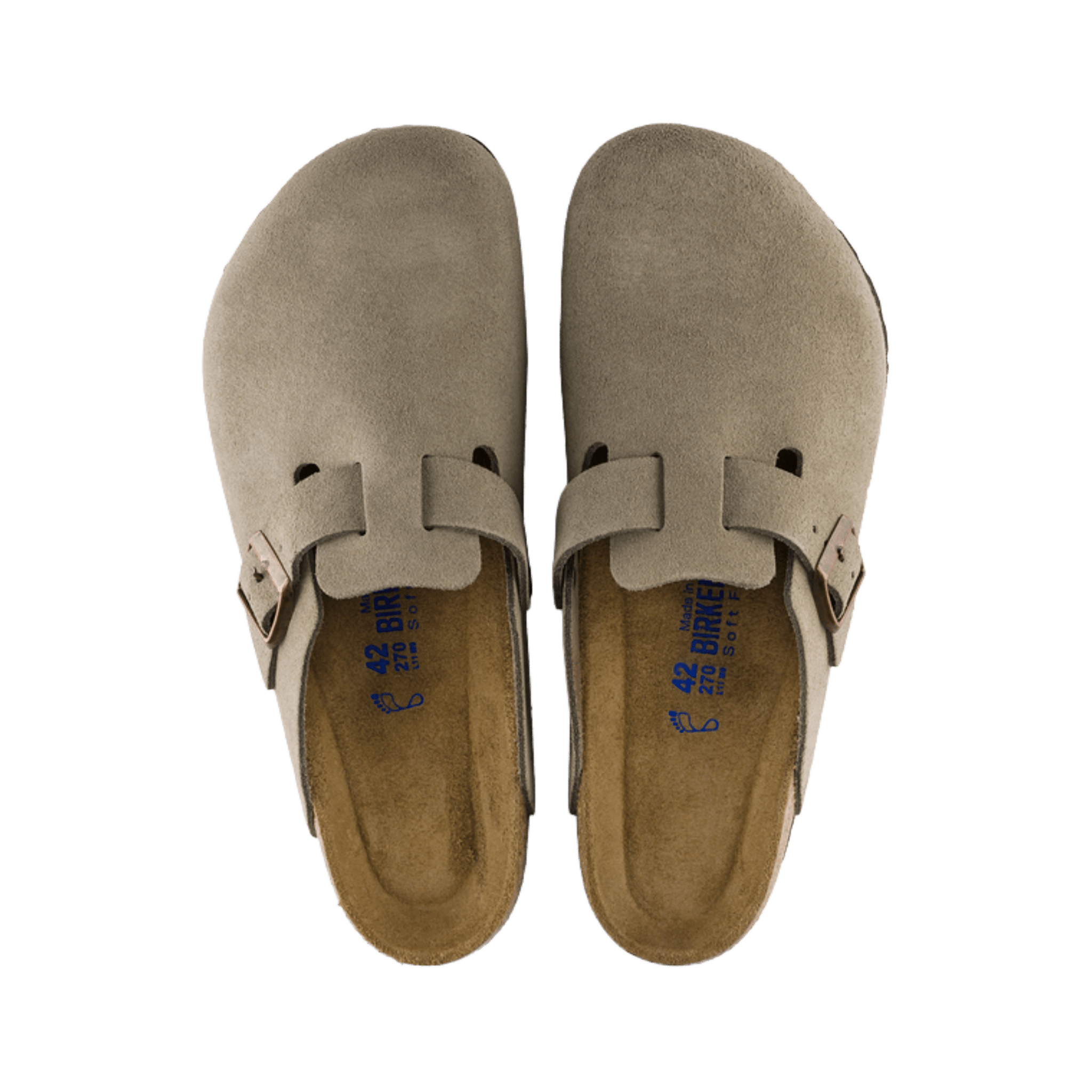 Birkenstock Boston Soft Footbed Suede Leather Unisex Taupe -  - Coziness