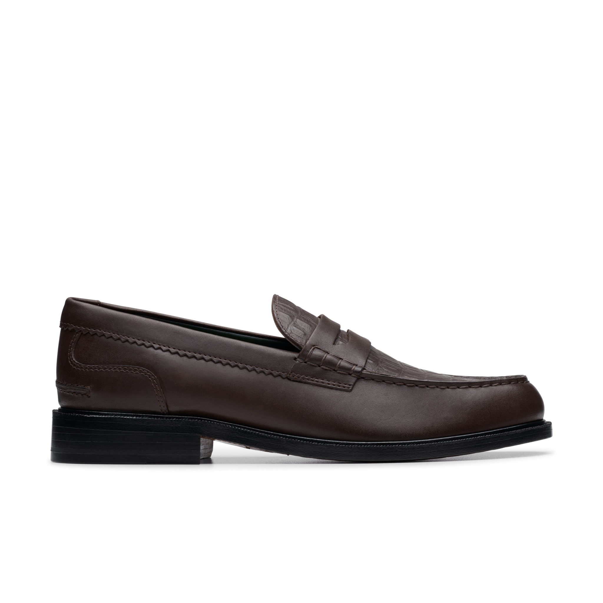 Clarks Originals Craft James Loafer Brown Croco Leather - CCLAO6336 - Coziness