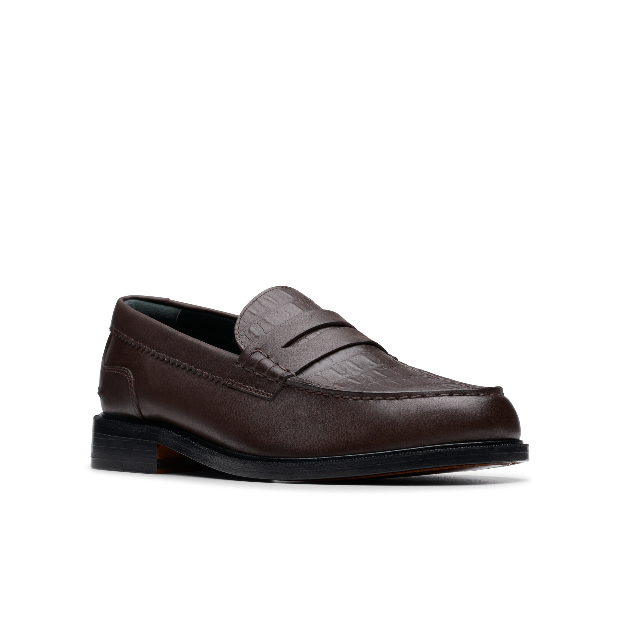 Clarks Originals Craft James Loafer Brown Croco Leather - CCLAO6336 - Coziness
