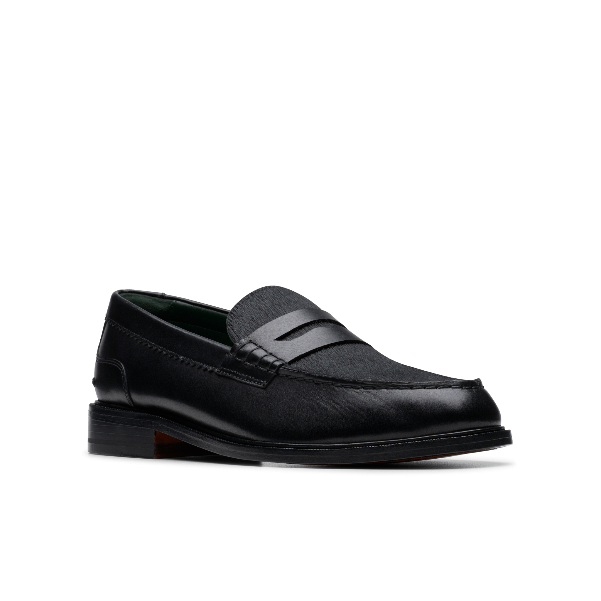 Clarks Craft James Lo Ponyhair Loafer Black – Italian leather sole