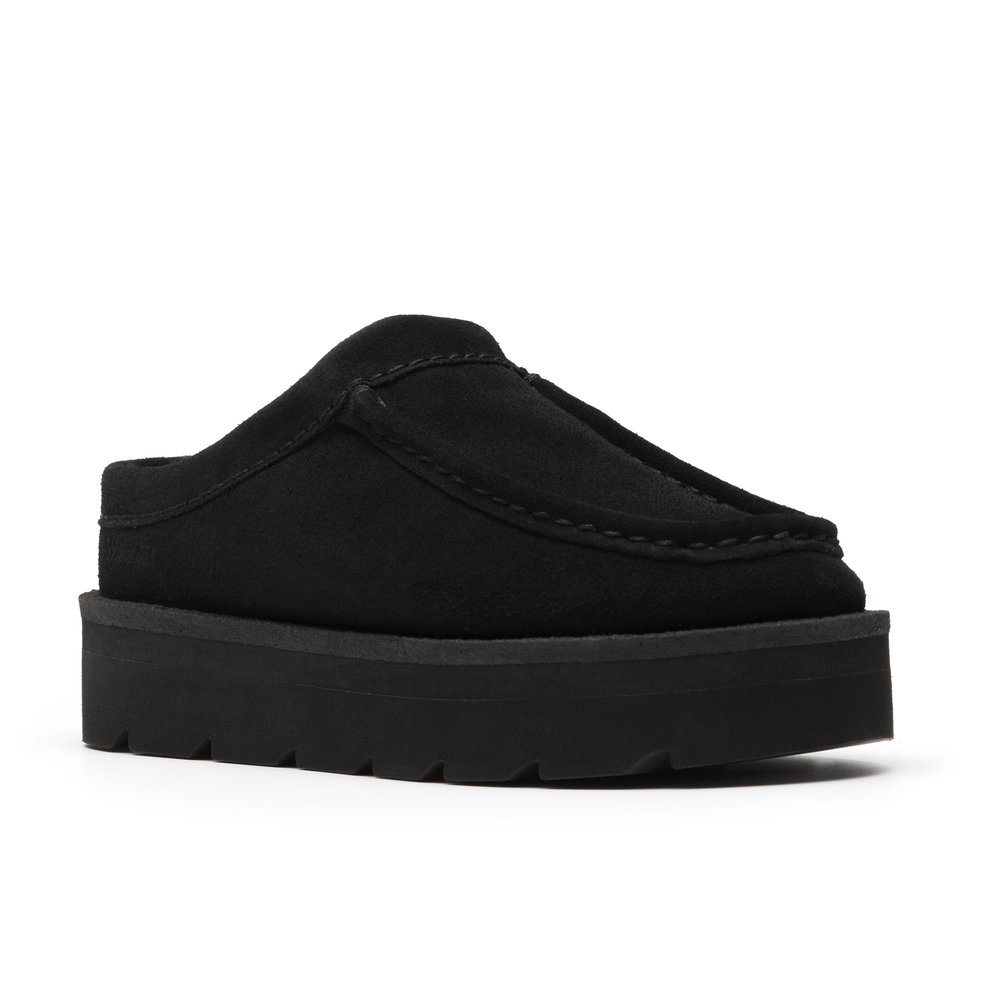 Clarks Wmns Meare Mule Black Suede - CCLAW6360 - Coziness