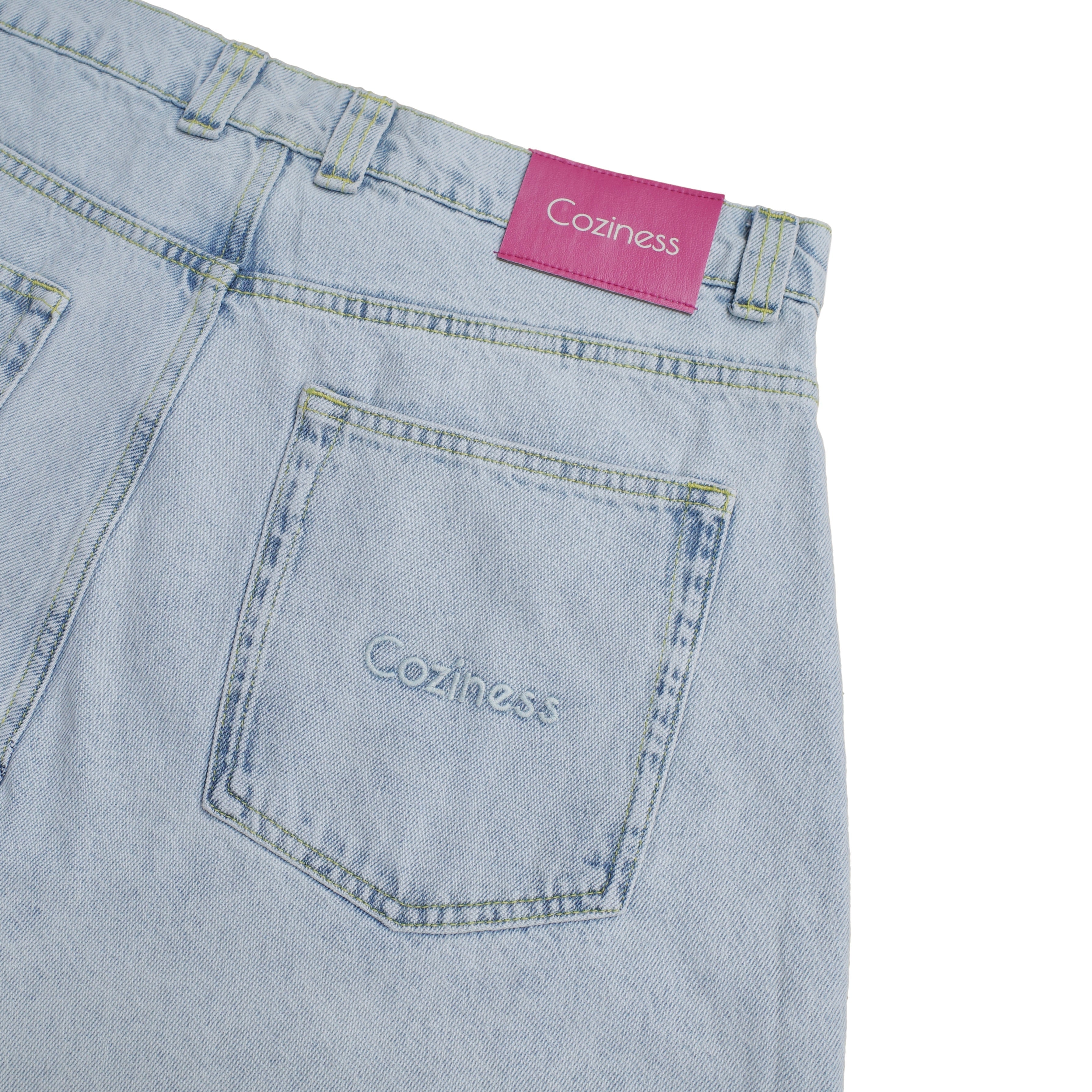 Coziness Baggy Denim Shorts Sky Blue - Coziness