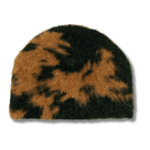 Coziness Blurred Flower Mohair Beanie Dirty Moss