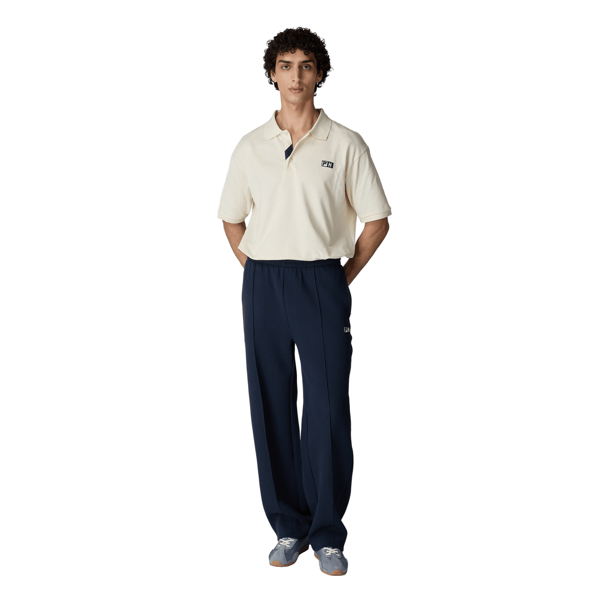 FILA x Highsnobiety loose boxy polo Antique White - CFILX15220 - Coziness