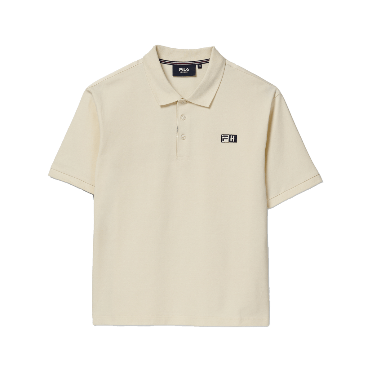 FILA x Highsnobiety loose boxy polo Antique White - CFILX15220 - Coziness