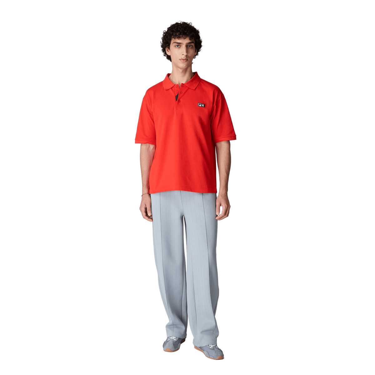 FILA x Highsnobiety loose boxy polo Fiery Red - CFILX15230 - Coziness