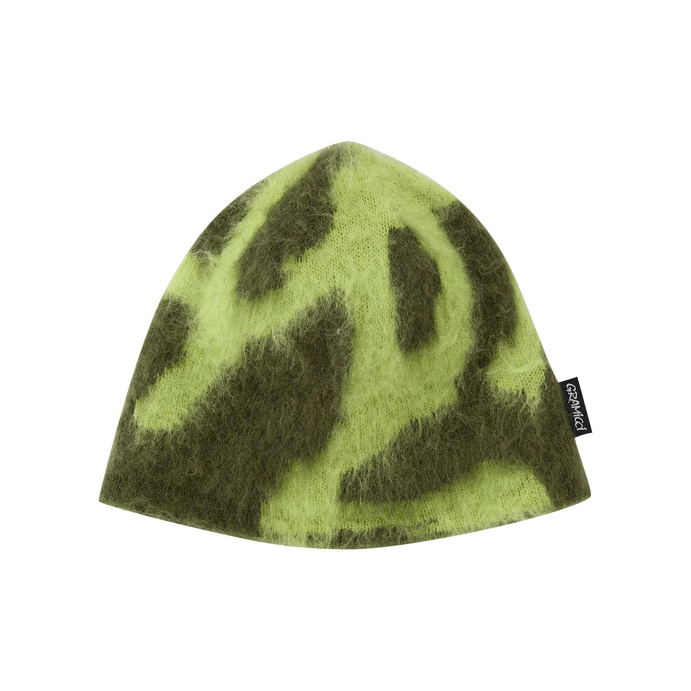 Gramicci Mohair Burly Runningman Beanie Chartreuse - CGRAM6324 - Coziness