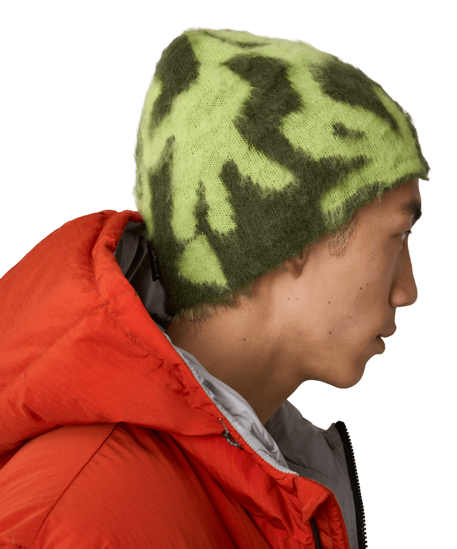 Gramicci Mohair Burly Runningman Beanie Chartreuse - CGRAM6324 - Coziness