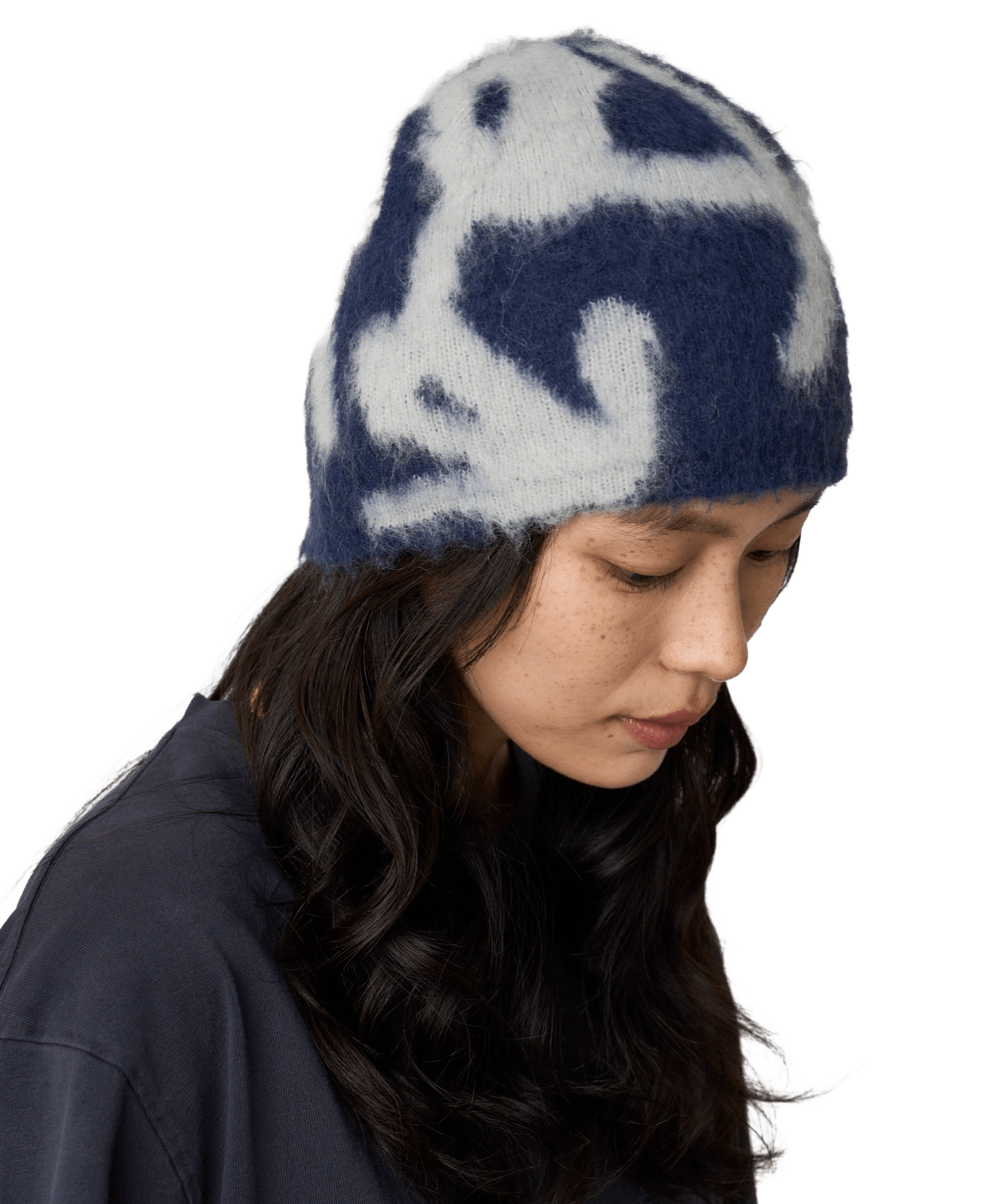 Gramicci Mohair Burly Runningman Beanie Midnight Navy - CGRAM6322 - Coziness
