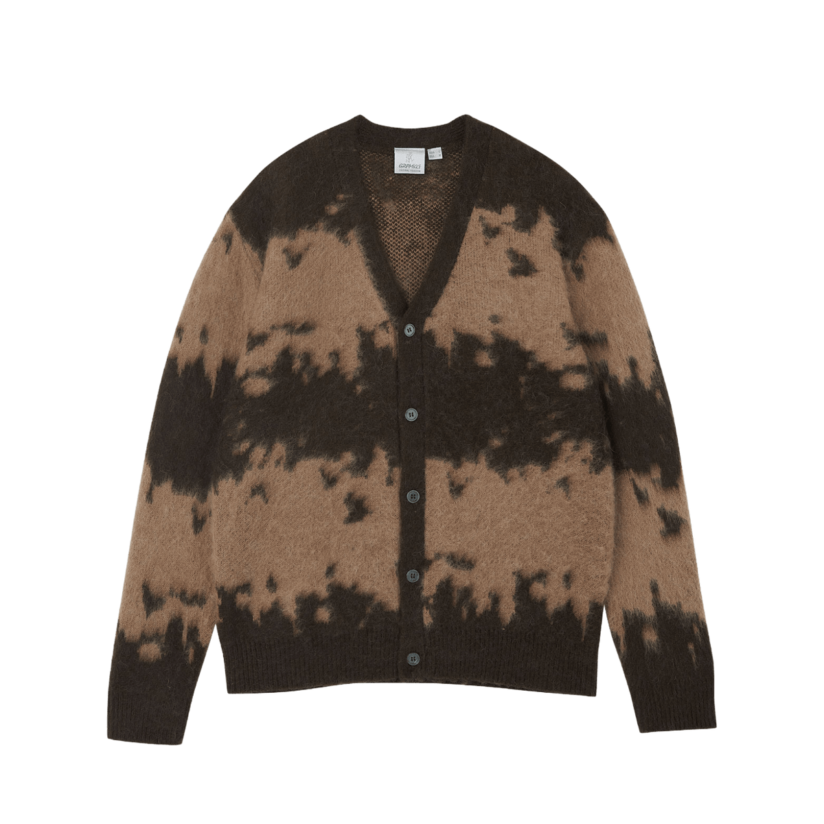 Gramicci Mohair Splatter Cardigan Taupe Splatter - CGRAM13674 - Coziness