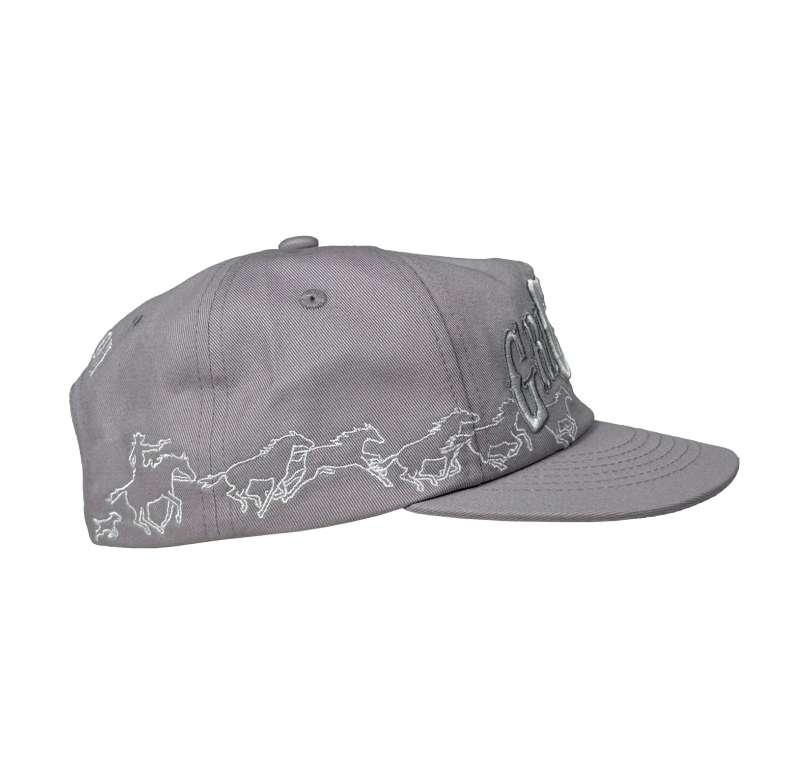 Green Room Texas Horses Cap Ash Grey - CGRER8742 - Coziness