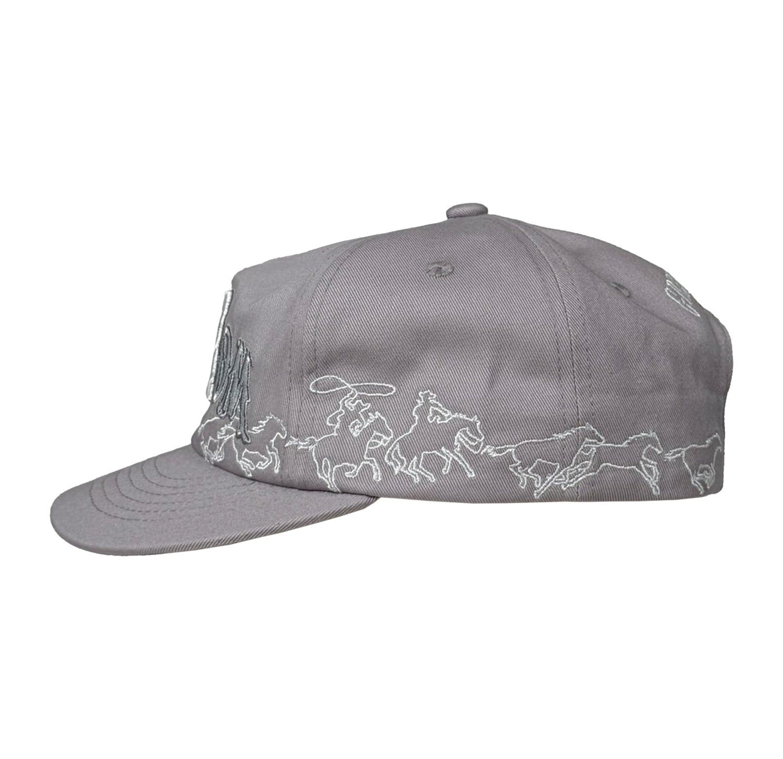 Green Room Texas Horses Cap Ash Grey - CGRER8742 - Coziness