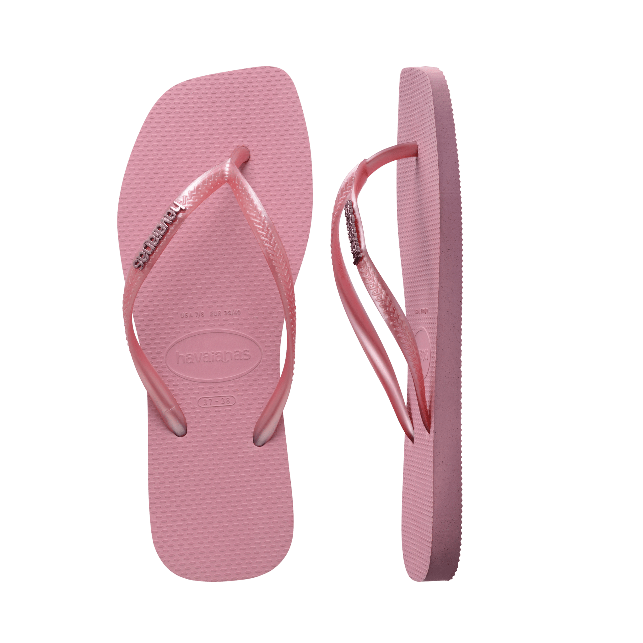Havaianas Flip Flop Square Logo Metallic Pink Damen - CHAVF11348 - Coziness