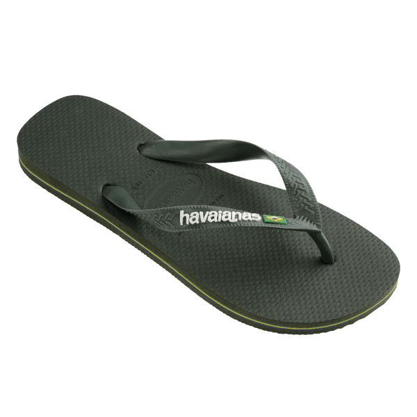 Havaianas Flip Flops Brasil Logo Green Olive - CHAVF12255 - Coziness