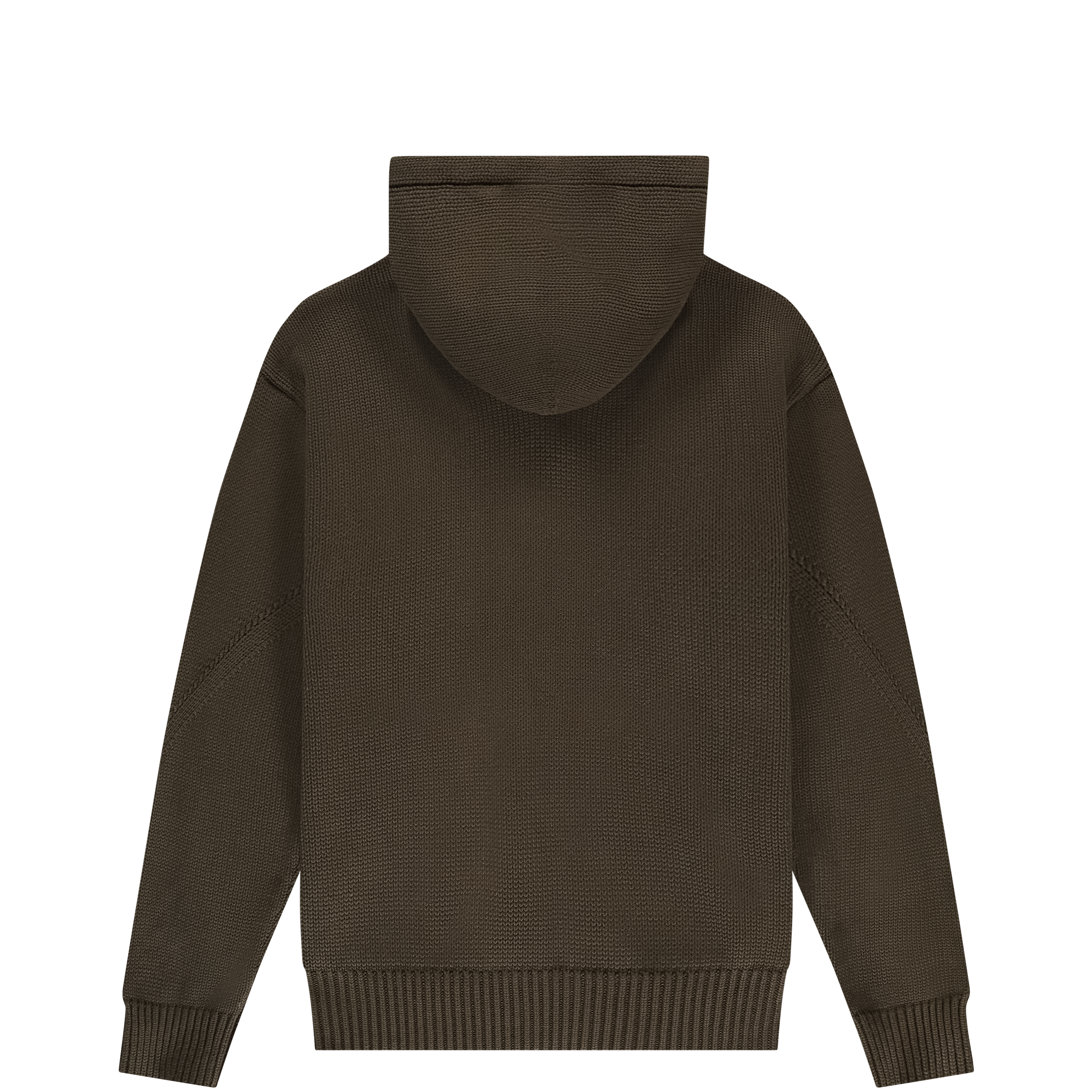 The New Originals Chuncky Knit Zip Up Hoodie Acid Brown