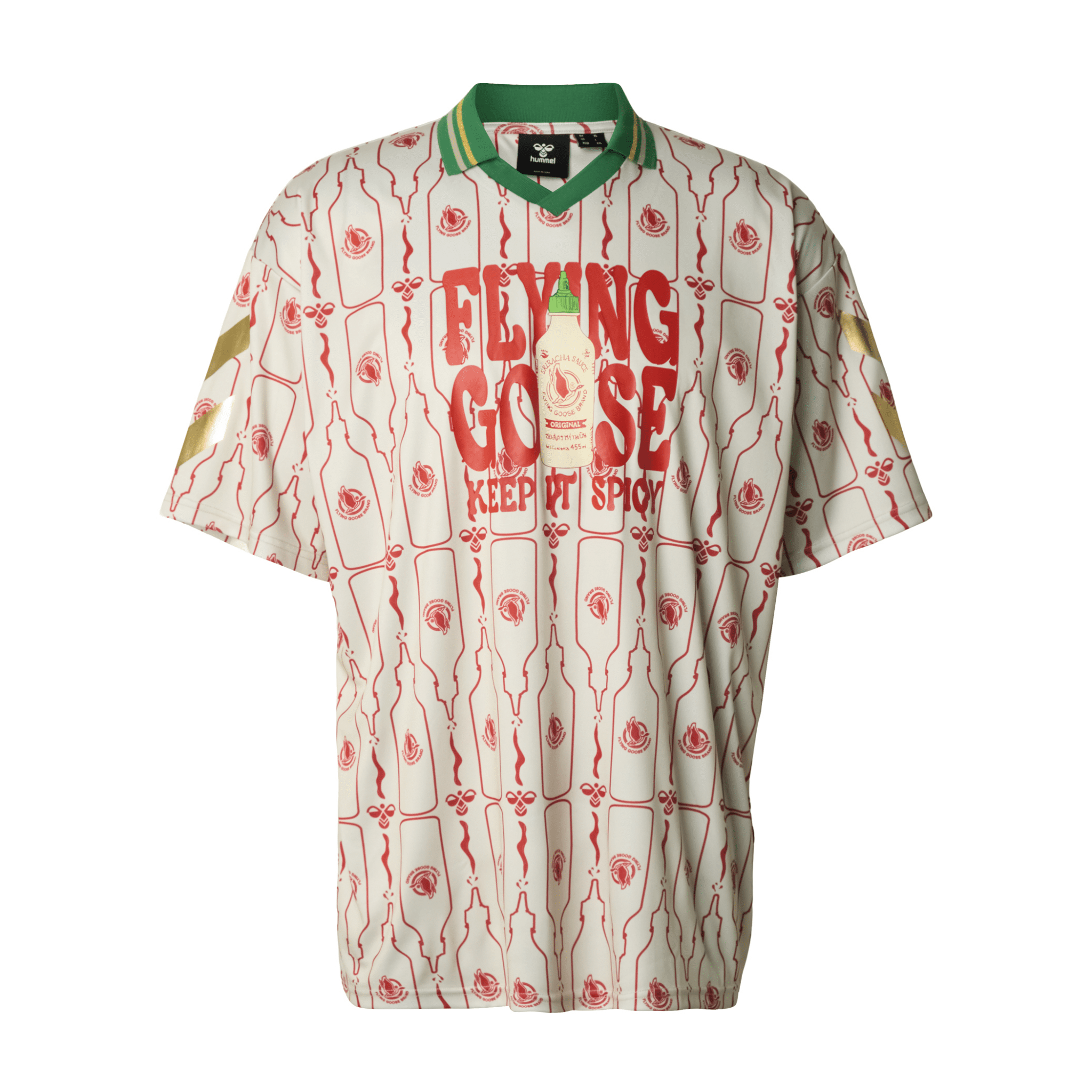 Hummel x Flying Goose Loose Trikot Polo Shirt Beige - CHUMX9337 - Coziness