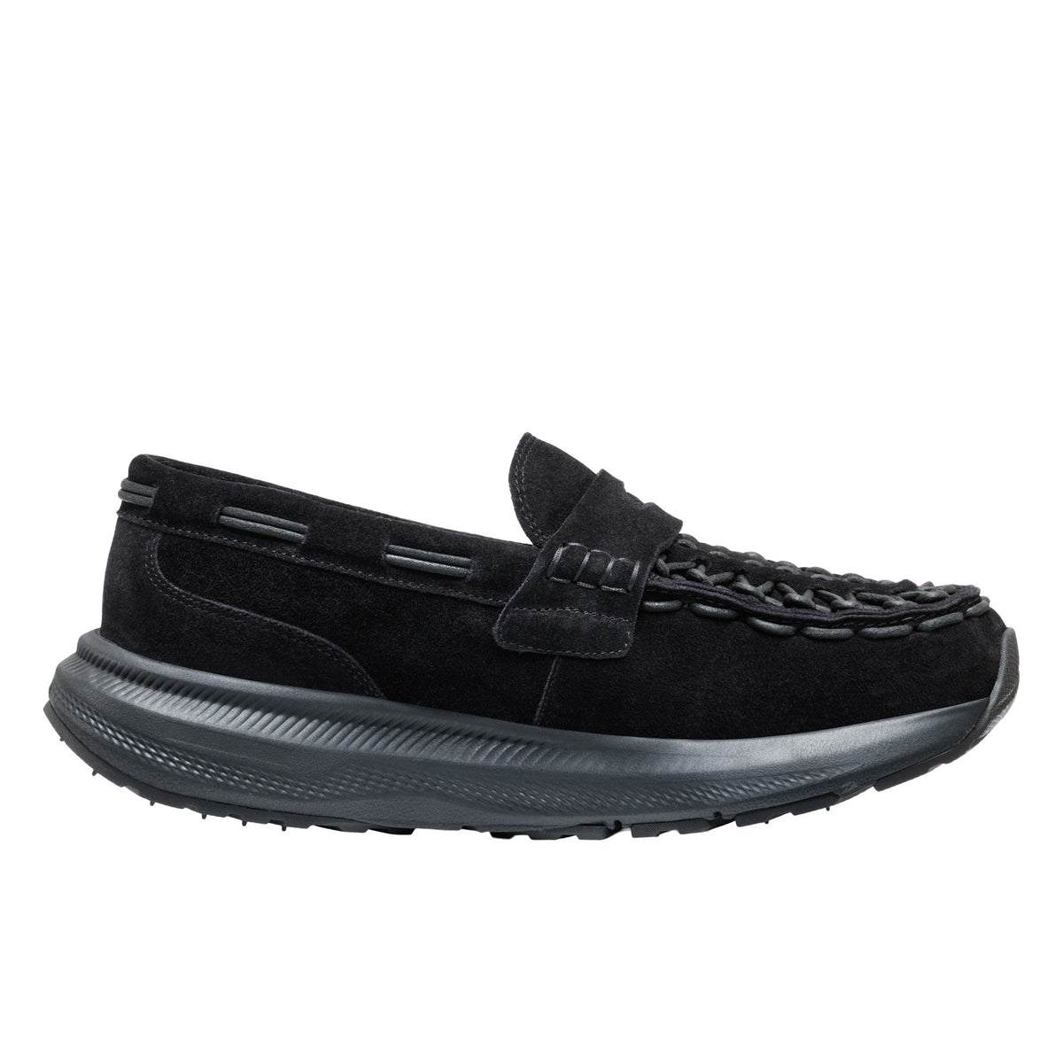 KEEN Uneek Loafer in Schwarz, glatte Innenseite