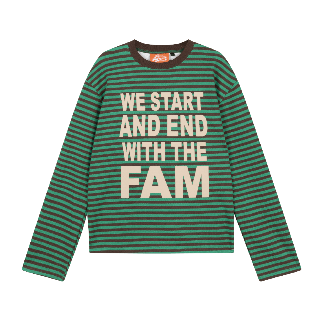 La Fam Striped Longsleeve Green Brown - CLAF9875 - Coziness