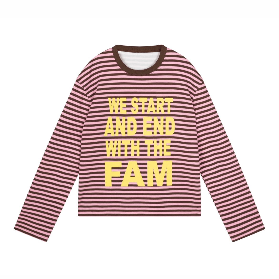 La Fam Striped Longsleeve Pink Brown - CLAF9880 - Coziness