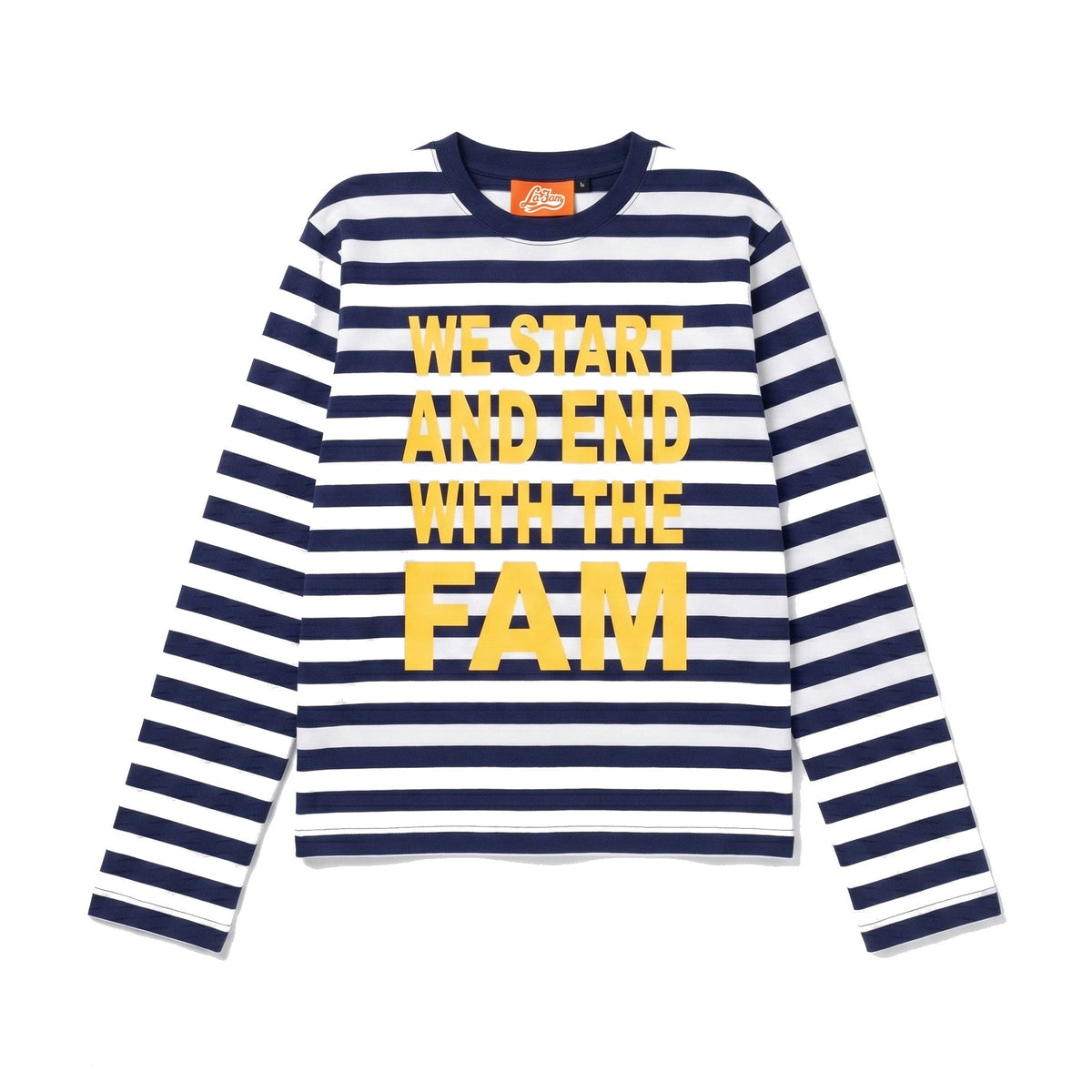 La Fam Striped Longsleeve White Blue - CLAF14991 - Coziness