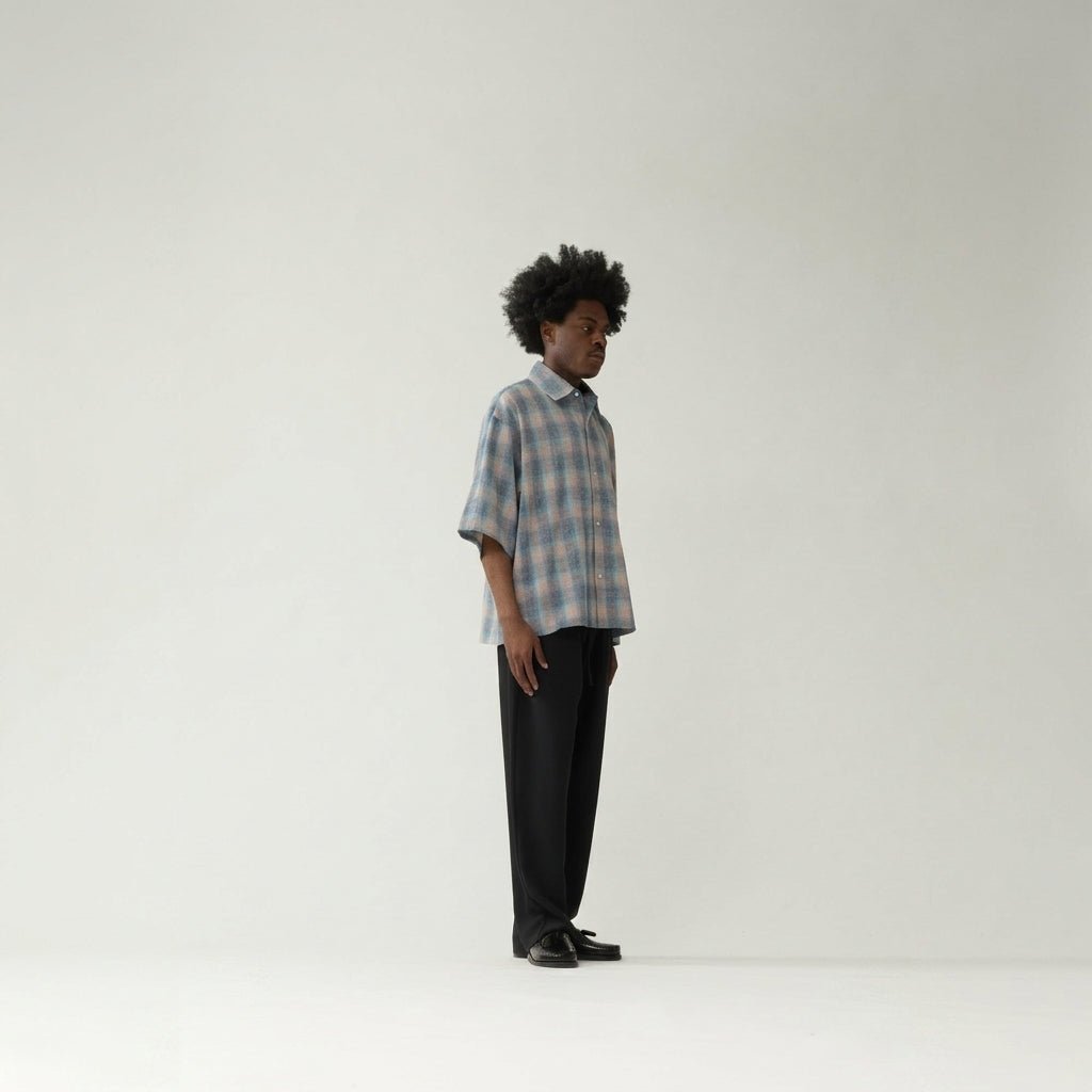 New Amsterdam Flanel Short Sleeve Button-Up Multicolour - CNEWA12813 - Coziness