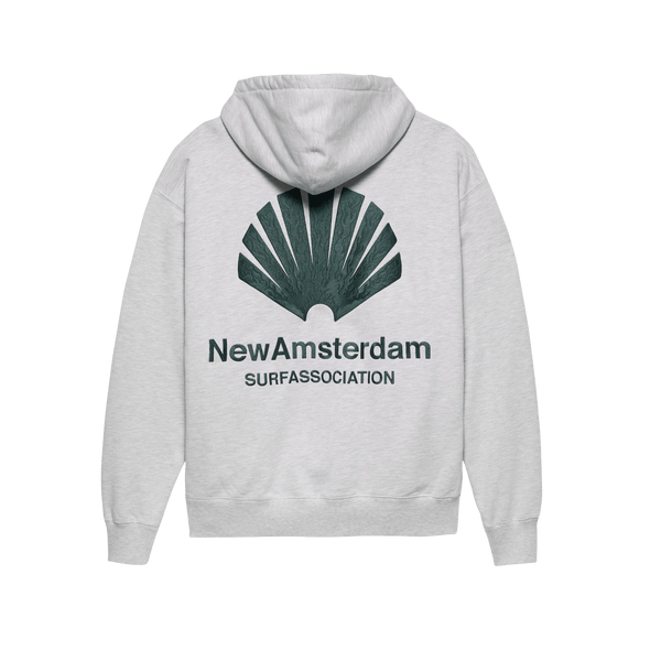 New Amsterdam Logo Hoodie Grey Melange - CNEWA12825 - Coziness