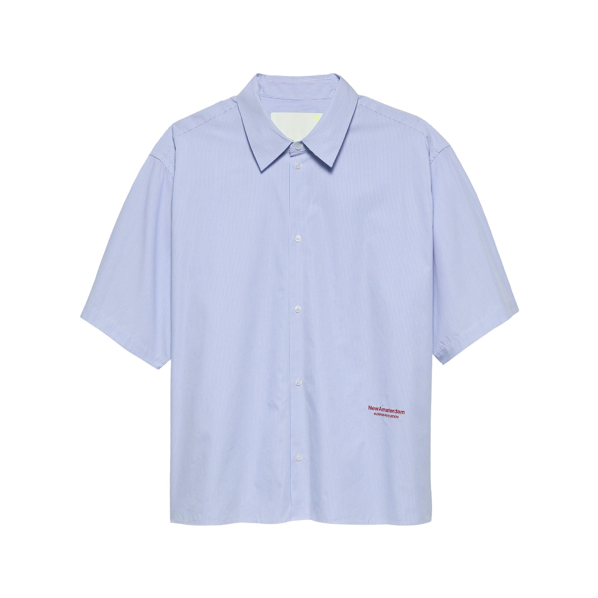 New Amsterdam Beach Shirt in Hellblau, Vorderseite mit Knopfleiste