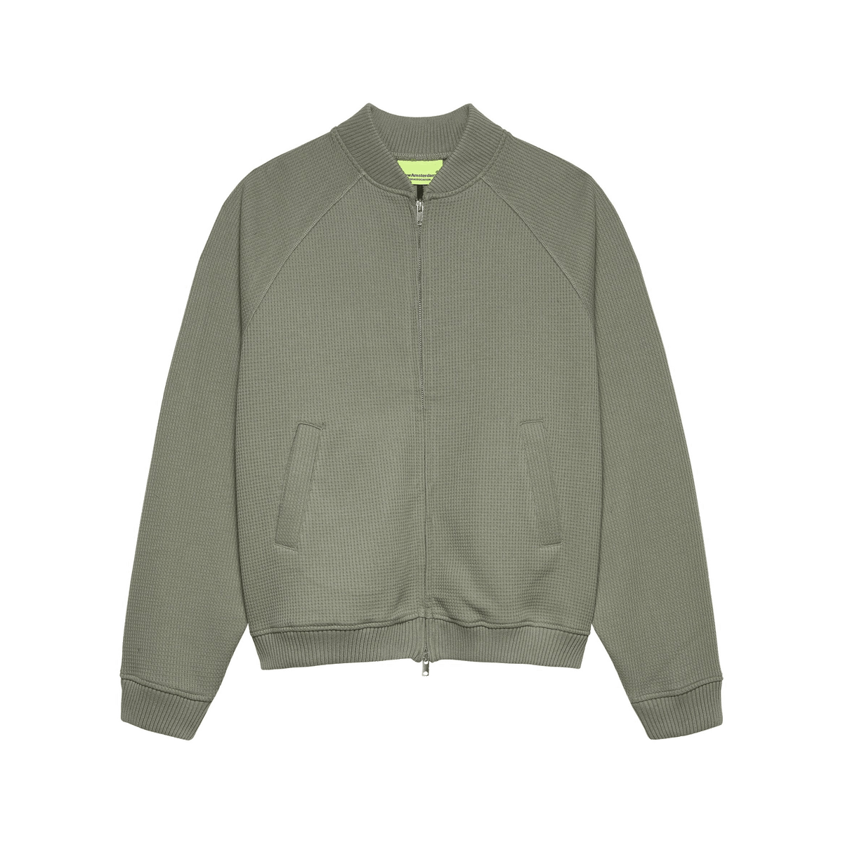 New Amsterdam Waffle Zip Up Sea Grass 304 - CNEWA14088 - Coziness