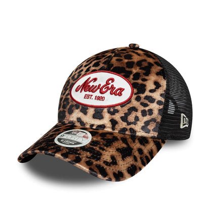 New Era 9FORTY A - Frame Trucker Cap Leopard Beige Wmns - CNEWE8785 - Coziness